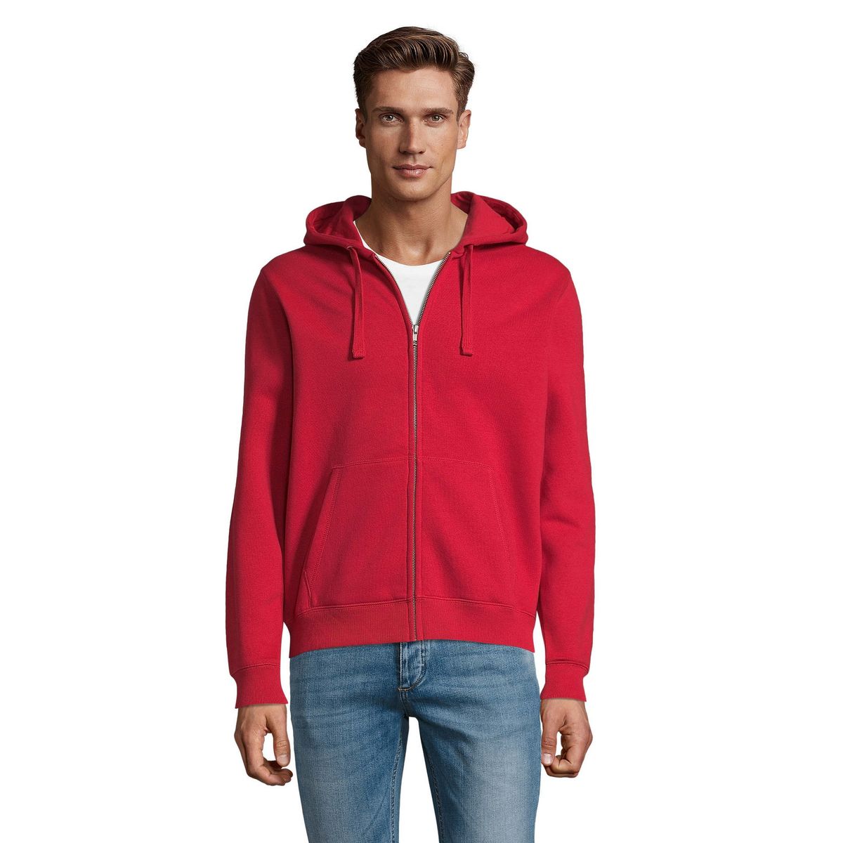 Klassischer Fleece-Hoodie mit Reißverschluss