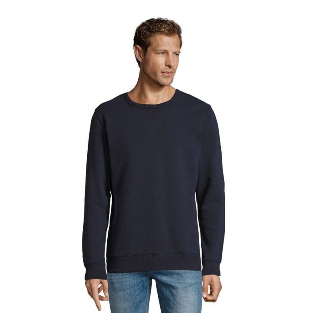 Klassisches Fleece-Sweatshirt mit Rundhalsausschnitt