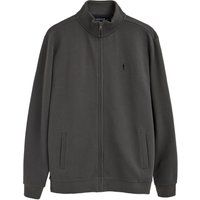 Baumwoll-Sweatshirt mit Stehkragen und Reißverschluss