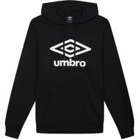 Fleece-Kapuzenpullover mit Logo-Print