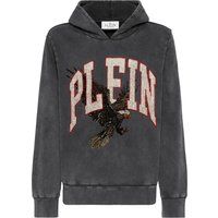Hoodie mit Adler-Verzierung und Waschung