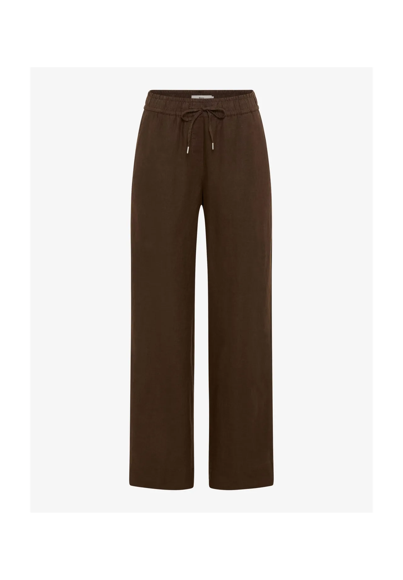 Locker geschnittene Leinenhose mit weitem Bein
