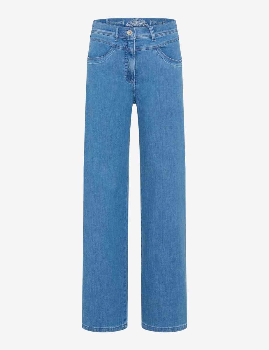 Weites Bein High-Rise Jeanshose