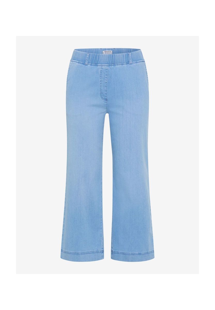 Cropped Denim Culottes mit Gummibund