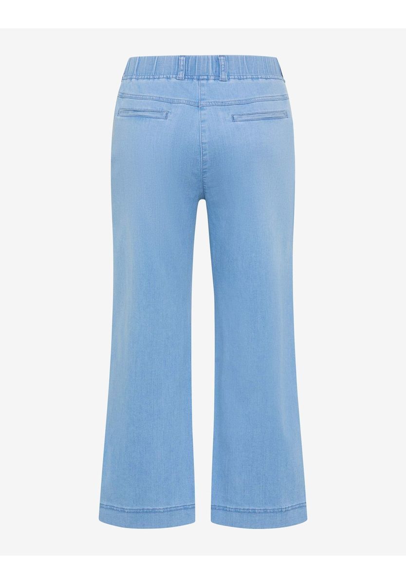 Cropped Denim Culottes mit Gummibund