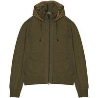 Kapuzen-Zip-Cardigan aus Kaschmir