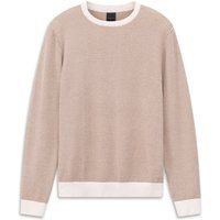 Strukturierter Baumwoll-Pullover mit Rundhals