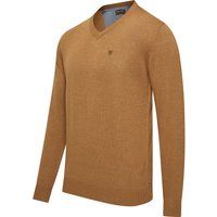 Klassischer Strickpullover mit V-Ausschnitt