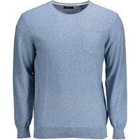 Klassischer Rundhals-Pullover in Melange-Optik