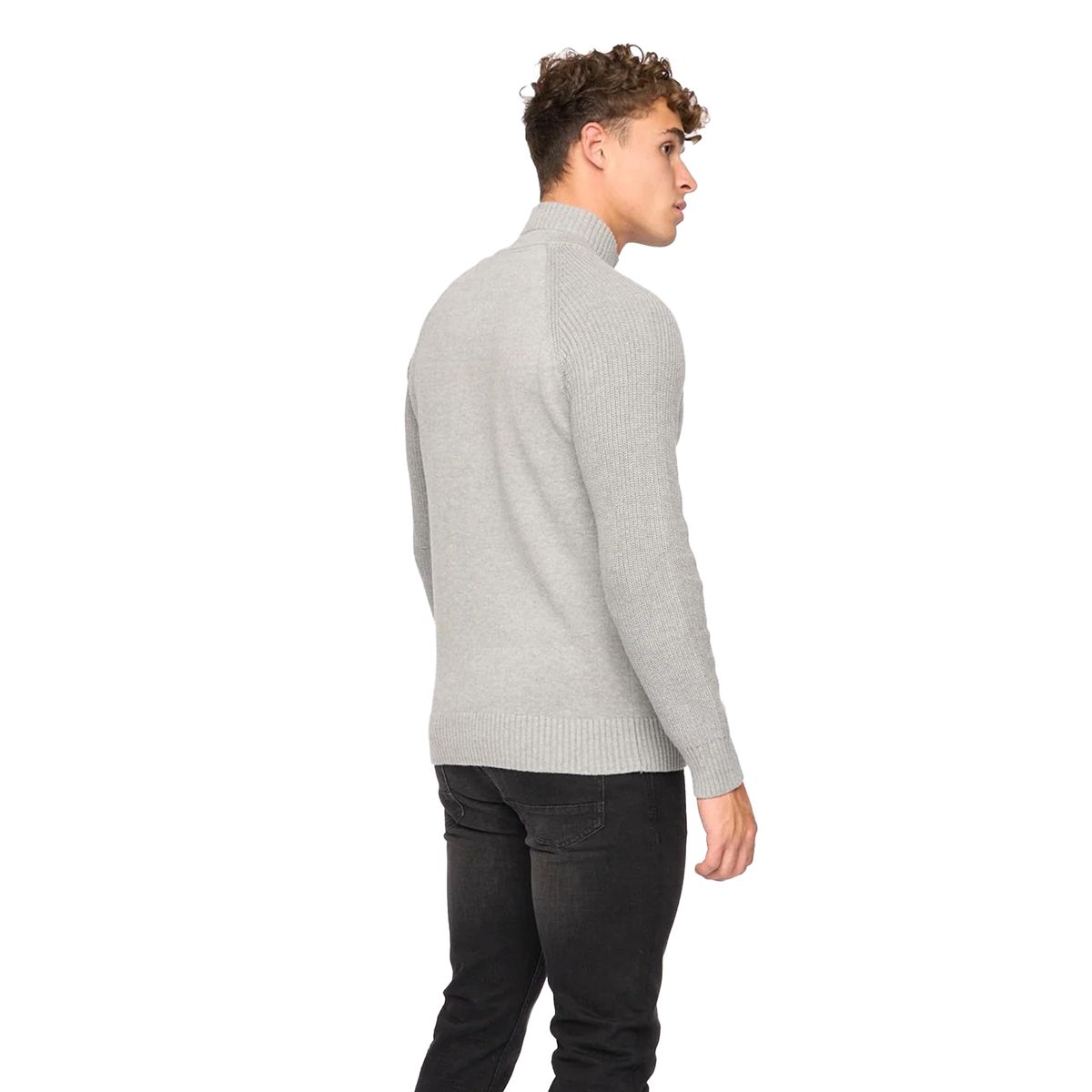 Baumwoll-Strickjacke mit durchgehendem Reißverschluss
