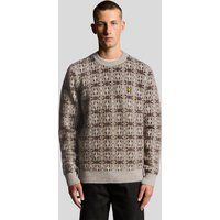 Strickpullover mit gebürsteter Intarsienstruktur