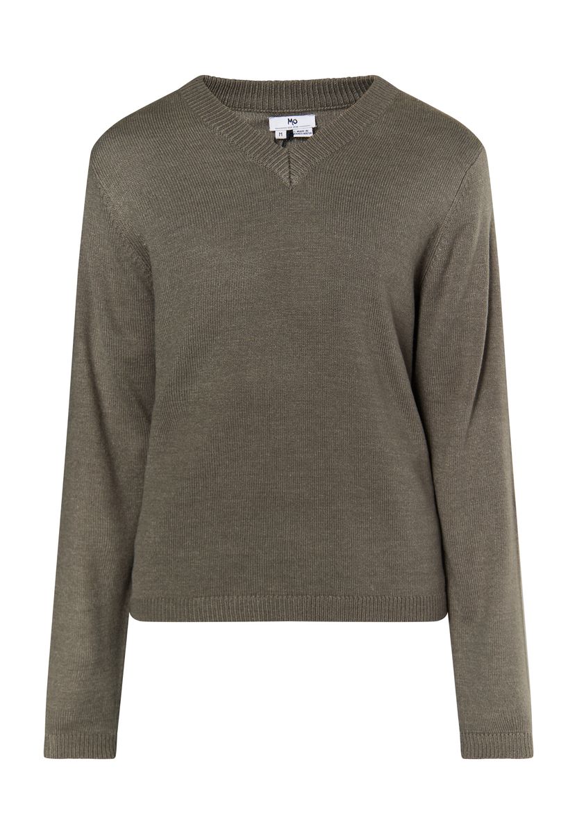 Klassischer Slim-Fit V-Neck Pullover