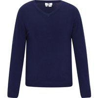 Klassischer Strickpullover mit V-Ausschnitt
