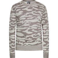 Strickpullover mit abstraktem Tarnmuster