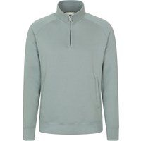 Stehkragen-Pullover mit halbem Reißverschluss