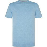 Kurzärmeliges Strick-T-Shirt mit Rundhals