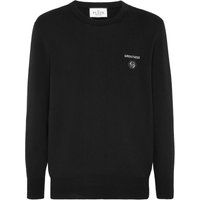 Wollstrickpullover mit Rundhalsausschnitt