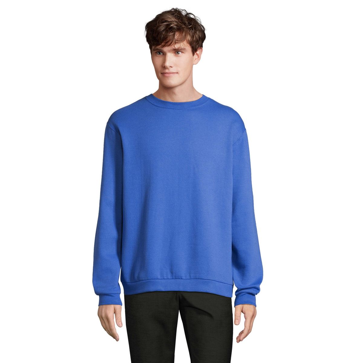 Klassisches Baumwollmix-Sweatshirt mit Rundhalsausschnitt