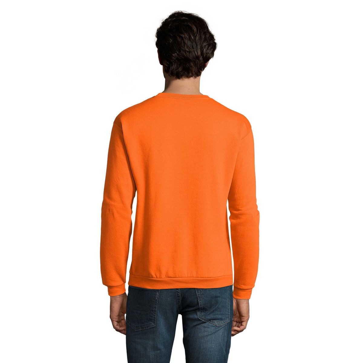 Klassisches Fleece-Sweatshirt mit Rundhalsausschnitt