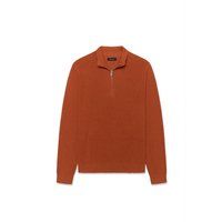Klassischer strukturierter Viertelreißverschluss-Pullover