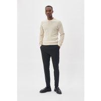 Strukturierter Strickpullover mit Rundhalsausschnitt