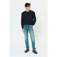 Strukturierter Strickpullover mit Rundhalsausschnitt