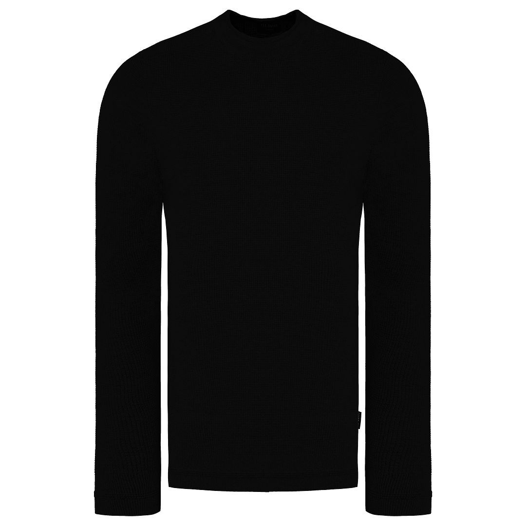 Strukturierter Langarm-Strickpullover