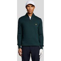 Klassischer Baumwoll-Merino Viertelreißverschluss-Pullover