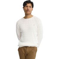 Klassischer Baumwollpullover mit Zopfmuster