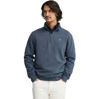Besticktes Sweatshirt mit halbem Reißverschluss