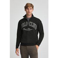 Lässiges Logo-Sweatshirt mit Halbreißverschluss
