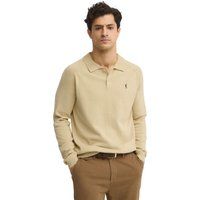 Langärmliger Polo-Strickpullover aus Baumwolle