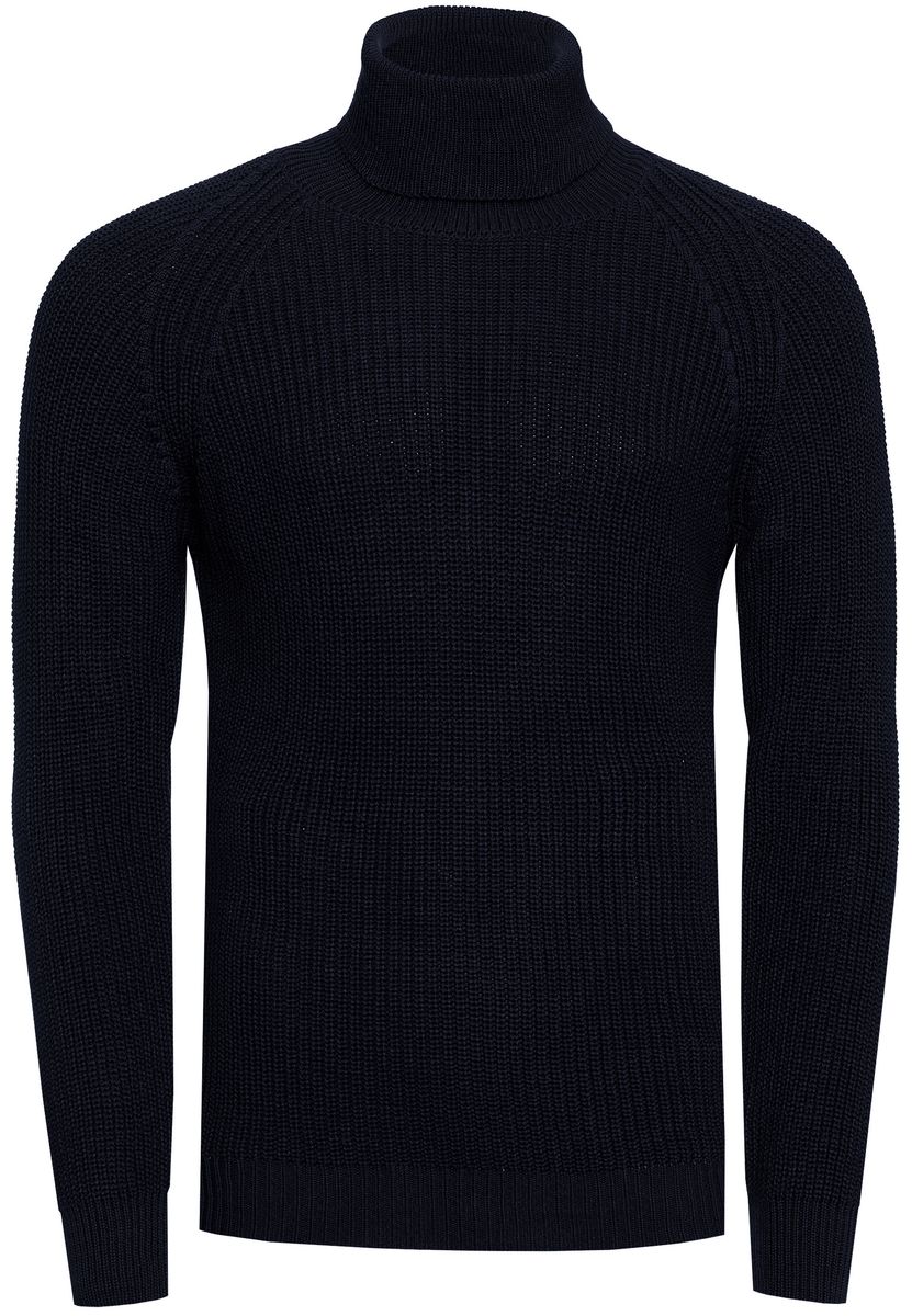 Grobstrick-Rollkragenpullover aus Baumwollmix