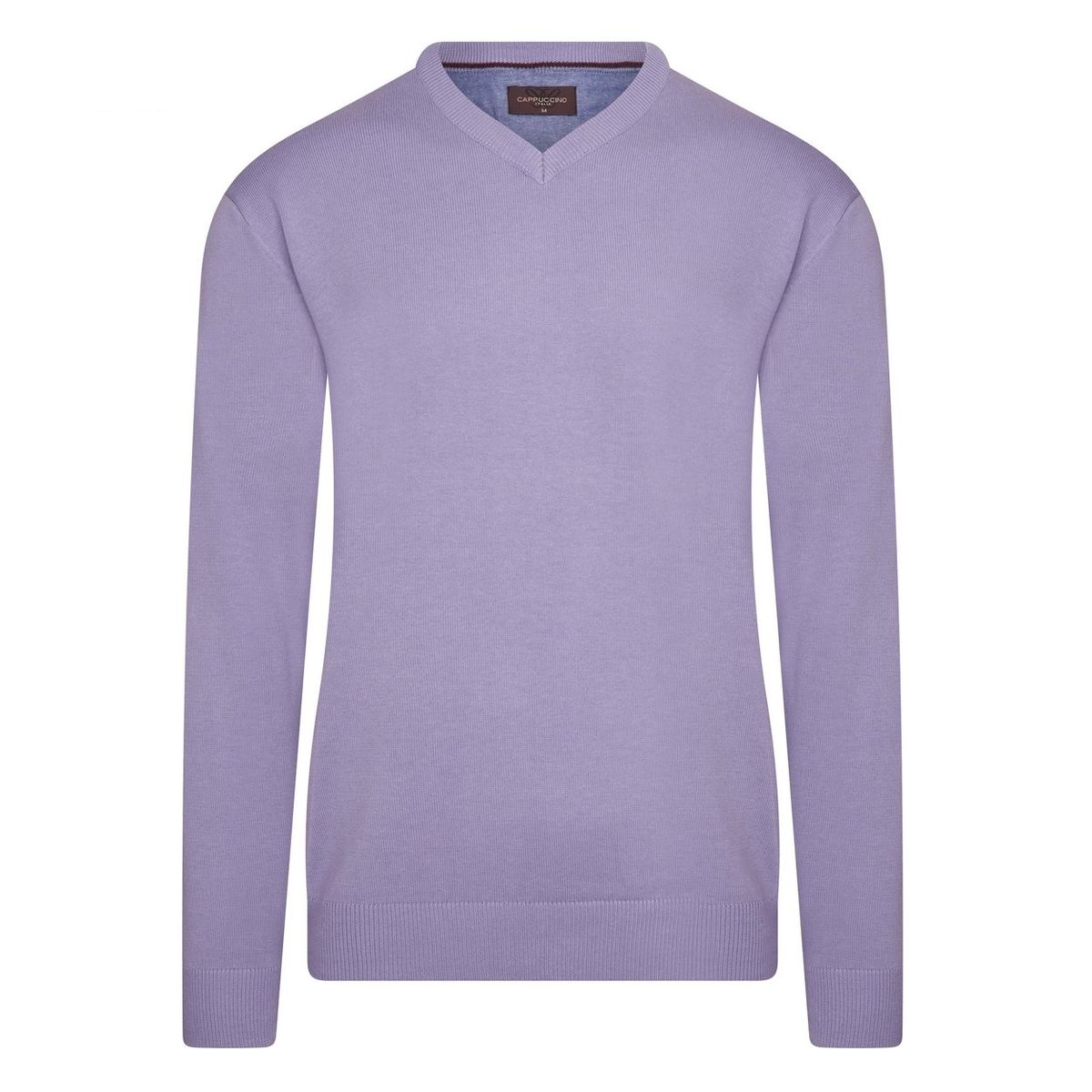 Klassischer Strickpullover mit V-Ausschnitt