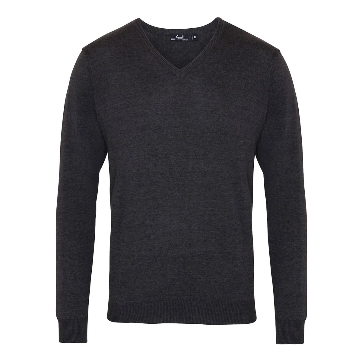 Klassischer V-Ausschnitt Feinstrick-Pullover