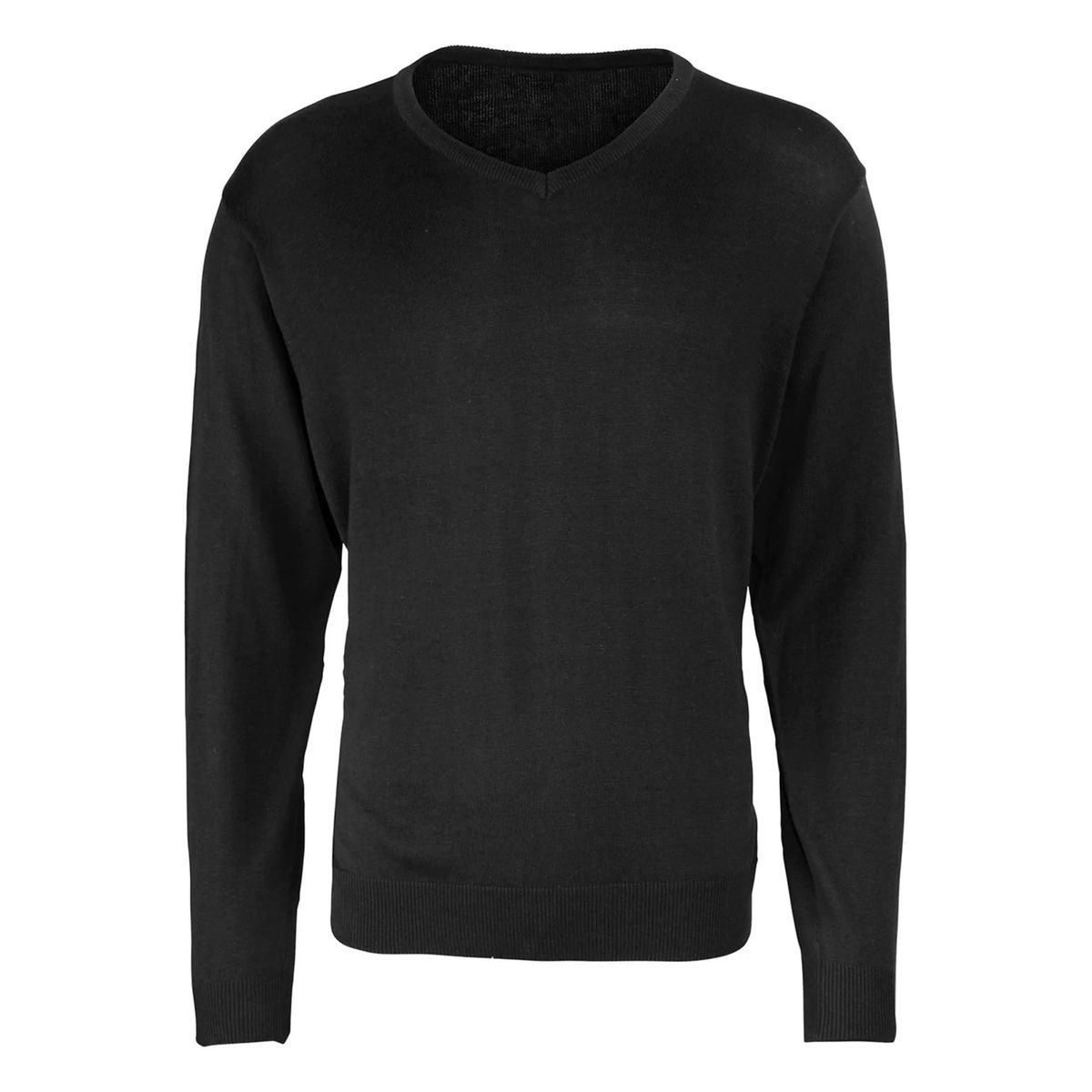 Essentieller feingestrickter V-Ausschnitt-Pullover