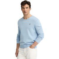 Klassischer Baumwollpullover mit V-Ausschnitt