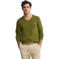 Klassischer Strickpullover mit V-Ausschnitt