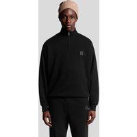 Lockeres Sweatshirt mit Viertelreißverschluss