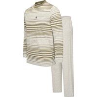 Gestreiftes Langarm-Pyjama-Set