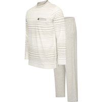 Gestreiftes Jersey-Schlafanzug-Set mit Langarm