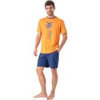 Grafik-Pyjama-Set mit Palmenmotiv