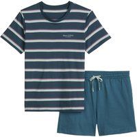 Gestreiftes Pyjama-Set aus Bio-Baumwolle