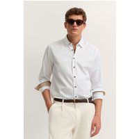 Modern Fit Hemd mit Kontrastdetails
