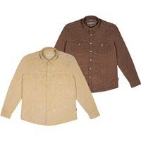 Feincord-Workwear-Hemd mit Druckknöpfen
