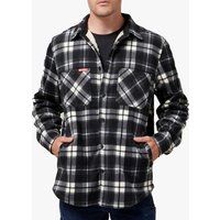 Gesteppte Flanell-Hemdjacke mit Karomuster