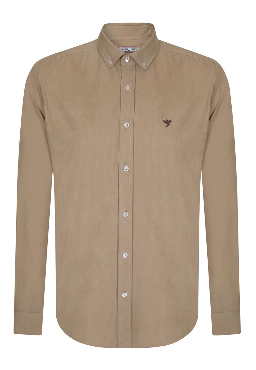 Klassisches Cordhemd mit Button-Down-Kragen