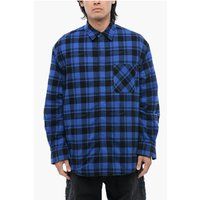 Wattiertes Flanell-Overshirt mit Karomuster