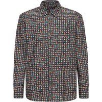 Gemustertes Button-Down mit Retro-Bussen