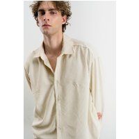 Oversized Cord-Hemd mit Knopfleiste